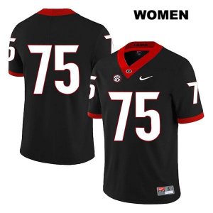 Women's Georgia Bulldogs NCAA #75 Owen Condon Nike Stitched Black Legend Authentic No Name College Football Jersey BKW6354ZY